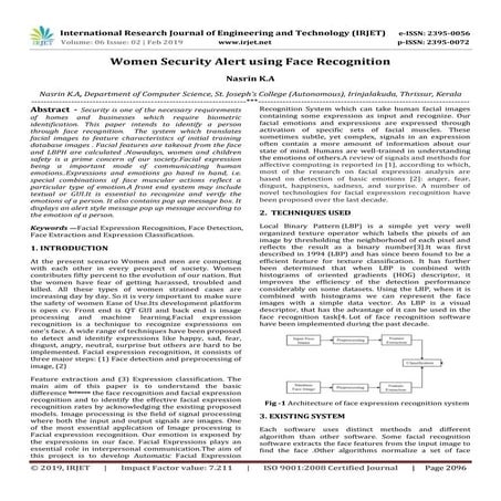 IRJET- Women Security Alert using Face Recognition