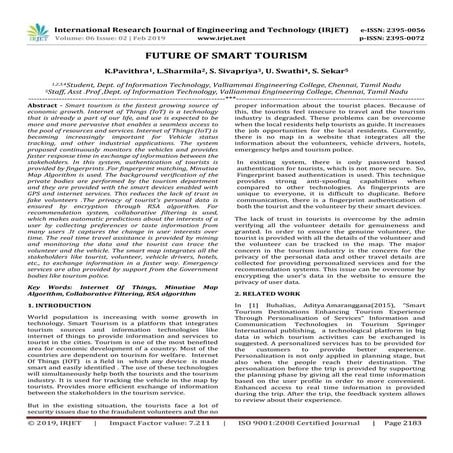 IRJET- Future of Smart Tourism