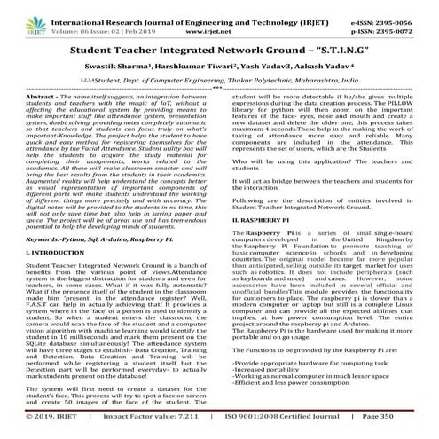 IRJET- Student Teacher Integrated Network Ground – “S.T.I.N.G”