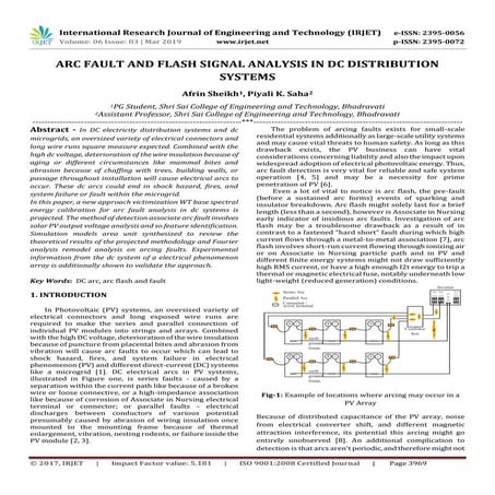 Arc Fault and Flash Signal Analysis and Detection in DC Distribution ...