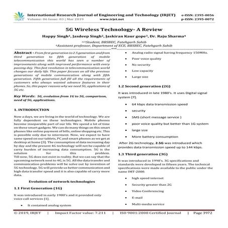 IRJET-  	  5G Wireless Technology- A Review