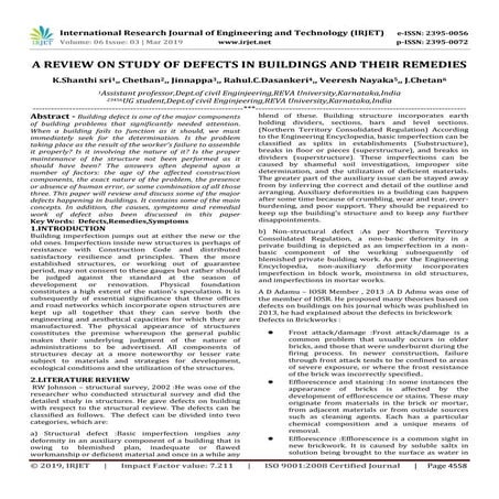 Defects in buildings & remedies | PDF