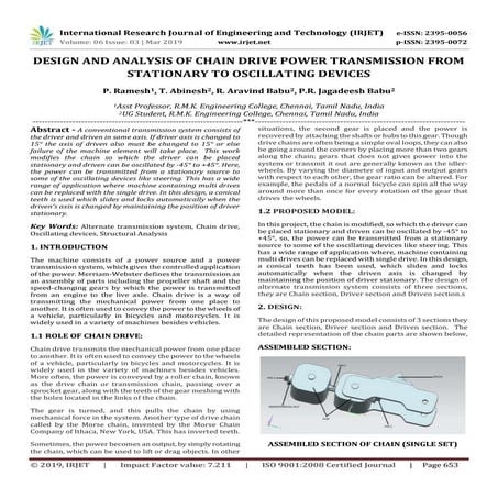 Compound Chain Drive Transmission System for Automotive Vehicles | PDF