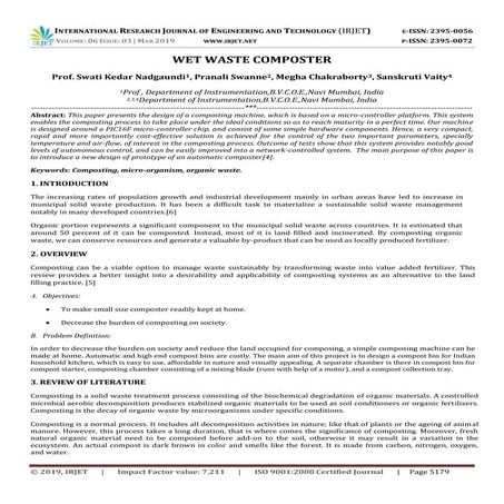 IRJET- Wet Waste Composter