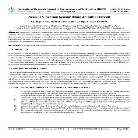 Development of vibration and shock sensor using PZT ceramics | PPTX