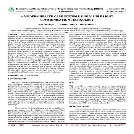 IRJET-  	  A Modern Health Care System using Visible Light Communication Tech...