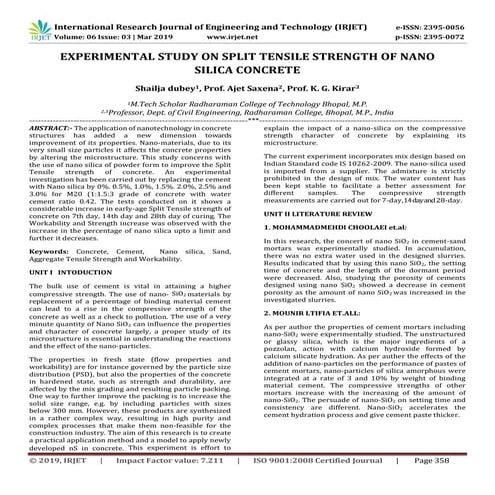 IRJET - Study on High Strength Concrete by using Replacement of ...