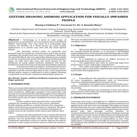 IRJET- Gesture Drawing Android Application for Visually-Impaired People