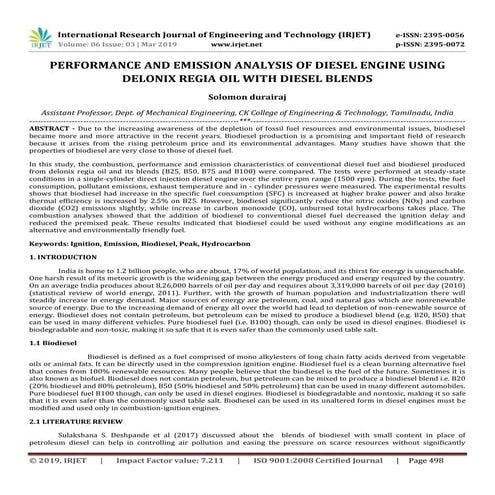 IRJET- Experimental Investigation of Performance & Emission ...