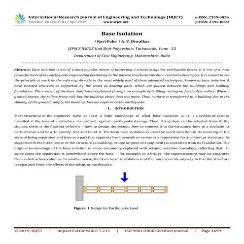 IRJET-  	  Base Isolation