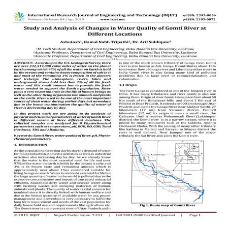 Quality analysis of drinking water in bhopal city | PDF