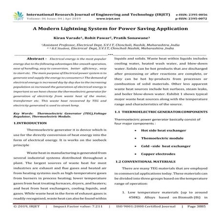 IRJET- A Modern Lightning System for Power Saving Application