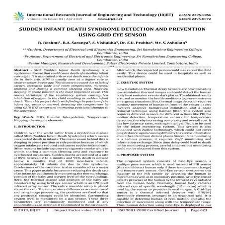 IRJET- Sudden Infant Death Syndrome Detection and Prevention using Grid Eye S...