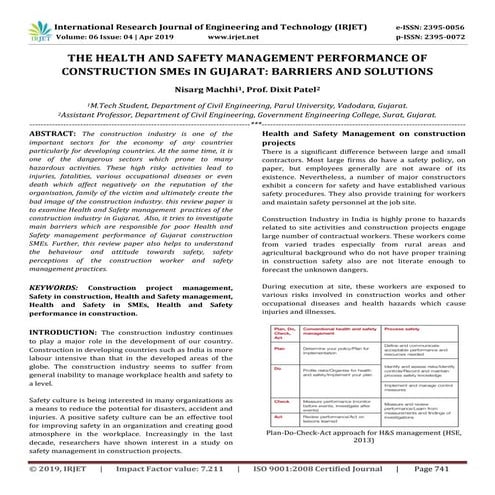The management of health and safety of construction sites in accra | PDF