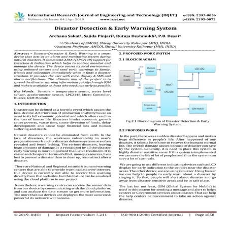 IRJET- Disaster Detection & Early Warning System