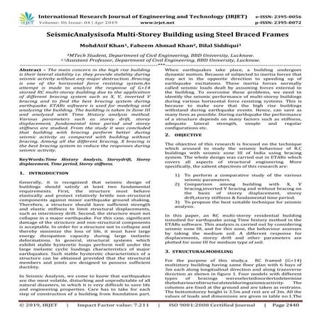 IRJET- Seismic Analysis of a Multi-Storey Building using Steel Braced Frames