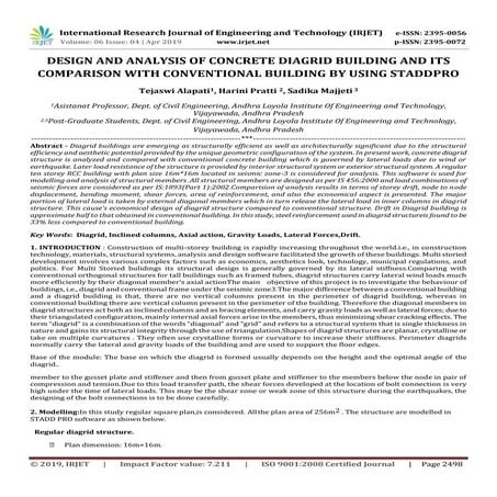 IRJET- Design and Analysis of Concrete Diagrid Building and its Comparison wi...