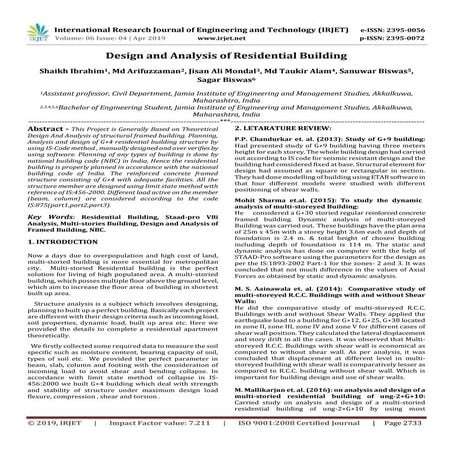 IRJET-  	  Design and Analysis of Residential Building