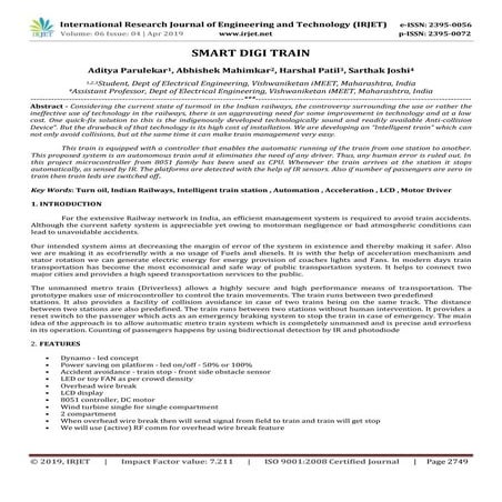 IRJET- Smart Digi Train