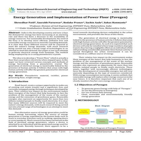 IRJET- Energy Generation and Implementation of Power Floor(Pavegen)
