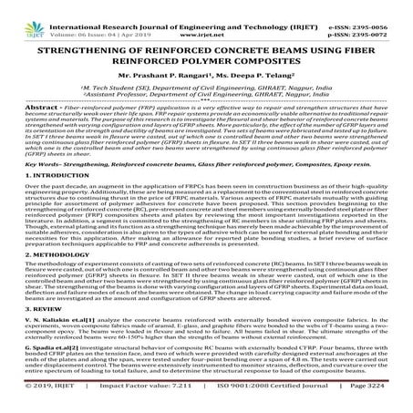 IRJET- Strengthening of Reinforced Concrete Beams using Fiber Reinforced Poly...