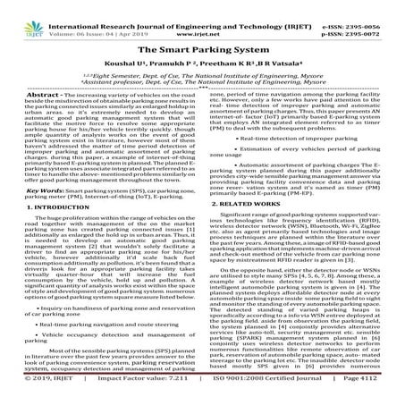 IRJET- The Smart Parking System