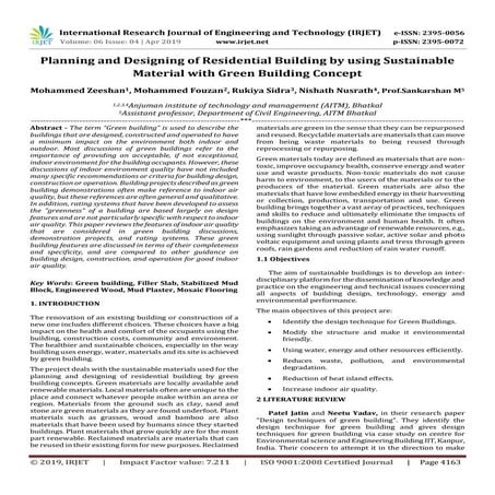 Green Building Construction: Case study on Green Building | DOCX
