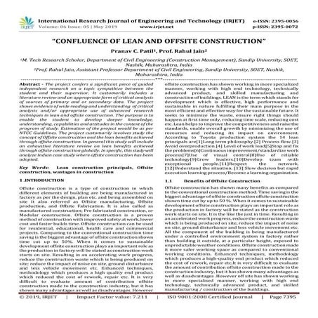 IRJET- Enhancement of Highway Project Performance using Lean ...