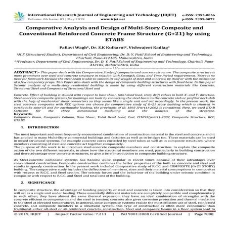 “A COMPARATIVE STUDY & ANALYSIS OF SEISMIC BEHAVIOUR OF COMPOSITE AND ...