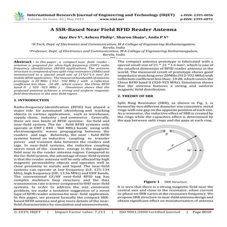 A REVIEW OF MICROSTRIP PATCH ANTENNA FOR RFID APPLICATIONS | PDF