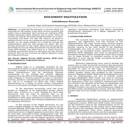 IRJET- Document Digitization