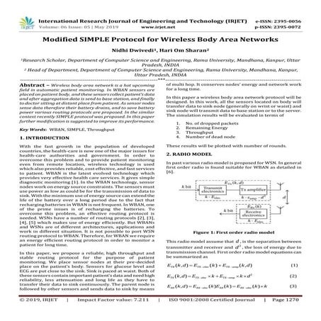IRJET-  	  Modified SIMPLE Protocol for Wireless Body Area Networks
