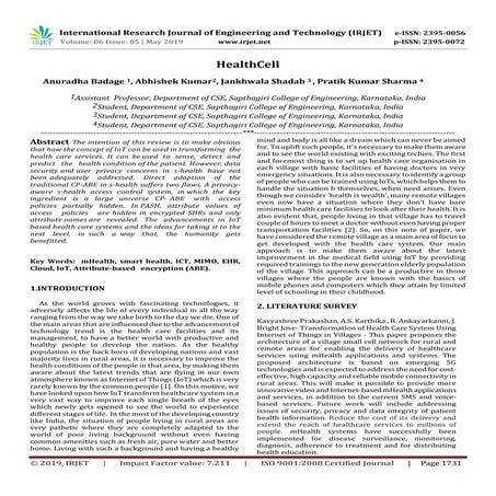 IRJET- Healthcell