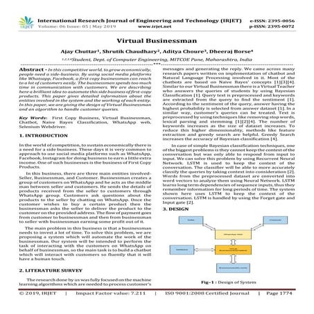 IRJET-  	  Virtual Businessman