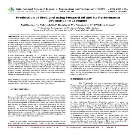 IRJET- Experimental Investigation of Performance & Emission ...