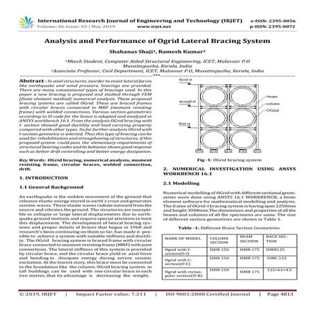 IRJET- Analysis and Performance of Ogrid Lateral Bracing System
