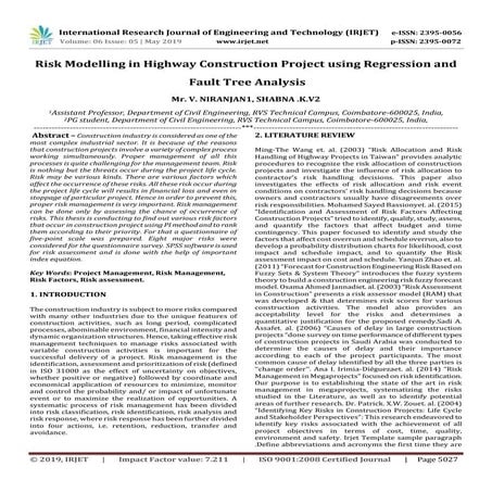 Risk Management In High Rise Construction Projects | PDF