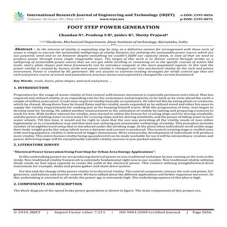 IRJET- Foot Step Power Generation