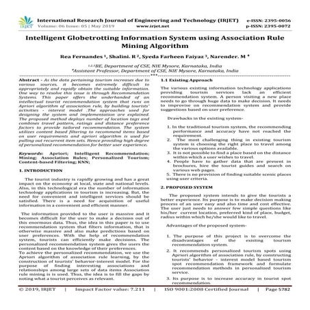 IRJET- Intelligent Globetrotting Information System using Association Rule Mi...