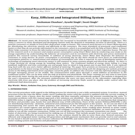 IRJET- Easy, Efficient and Integrated Billing System