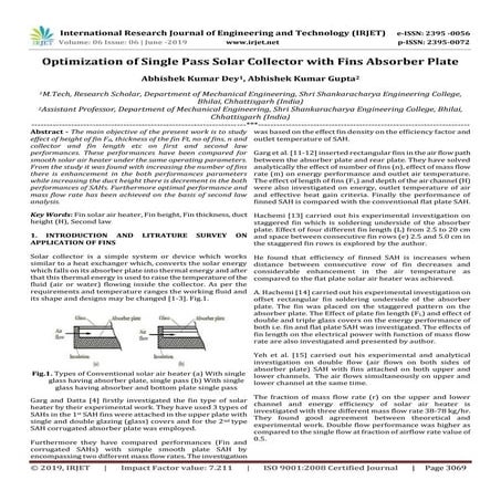 CFD Analysis of Double Pass Foldable Cum Portable Solar Air Heater | PDF