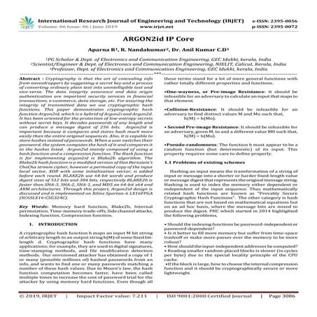 IRJET- ARGON2id IP Core