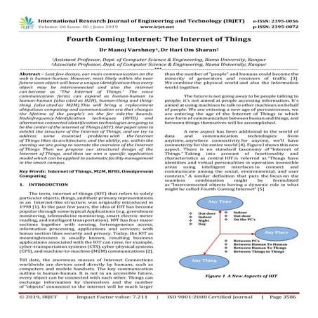 IRJET- Fourth Coming Internet: The Internet of Things