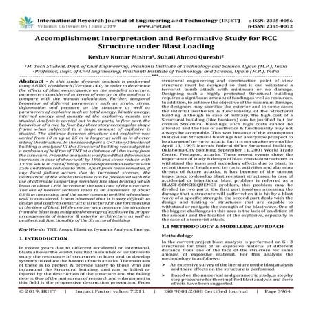 IRJET-  	  Accomplishment Interpretation and Reformative Study for RCC Struct...