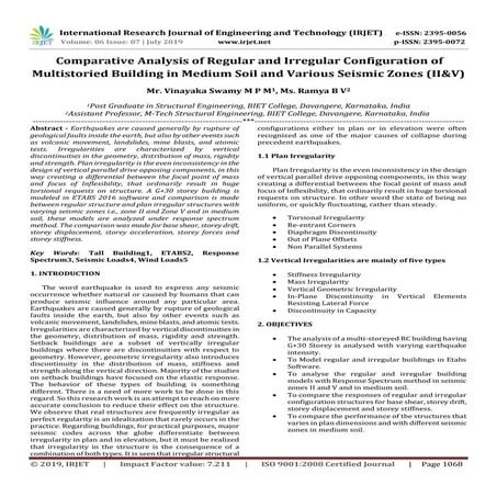 IRJET-  	  Comparative Analysis of Regular and Irregular Configuration of Mul...