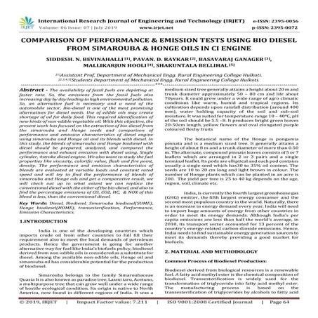 The performance and exhaust emission analysis of diesel engine using ...