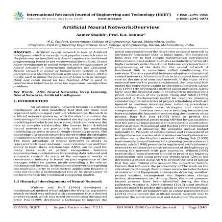 Rainfall-Runoff Modeling using Artificial Neural Network Technique | PDF