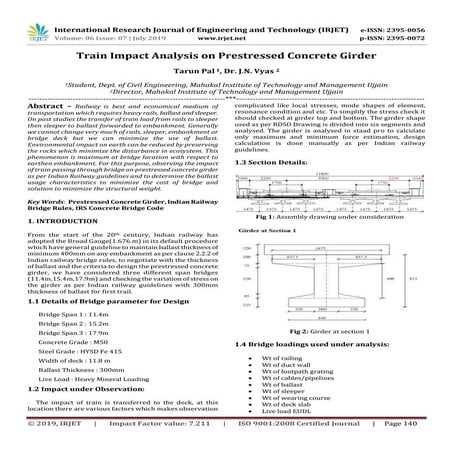 IRJET- Train Impact Analysis on Prestressed Concrete Girder