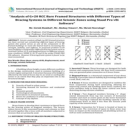 IRJET-  	  Analysis of G+20 RCC Bare Framed Structures with Different Types o...