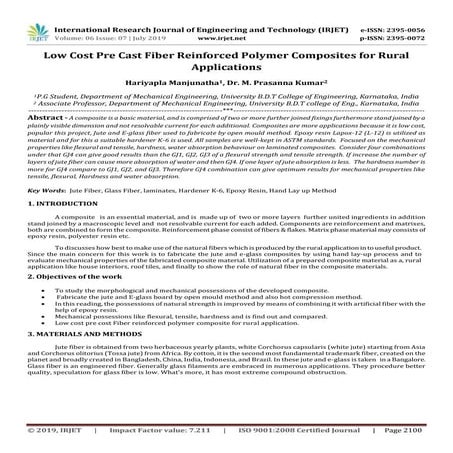 Coir Fiber Reinforced Polymer Matrix Composites | PDF